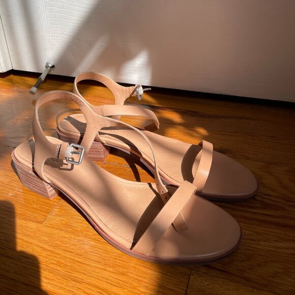 Madewell Louise Sandal in Leather Earthen Sand 8 Never Worn - Picture 1 of 6